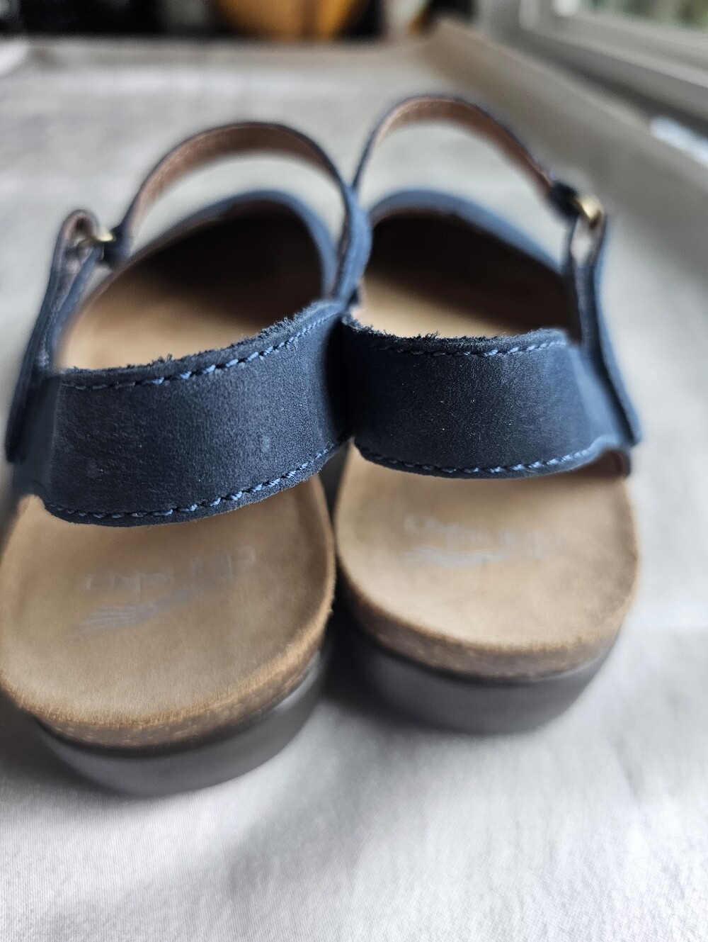 Dansko ROWAN Milled Nubuck Mary Jane Sandals in Navy Sz EU39/US8.5-9 - Picture 12 of 14